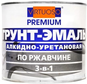 Грунт-эмаль PREMIUM 3 в 1 по ржавчине черная 1,9кг 11589280