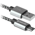 Кабель USB2.0/MICRO-USB 1M WHITE USB08-03T 87803 DEFENDER