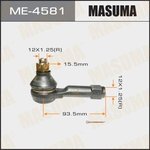 ME-4581, Наконечник рулевой Nissan Primera (P10, P11, P12) 90-08 MASUMA