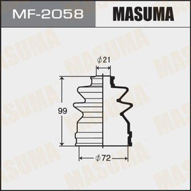 MF-2058, Пыльник ШРУС 72 x 99 x 21 Masuma Nissan Primera (P10, P11) 90-01, Sunny 90-04 наружный