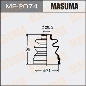 MF2074, MF-2074_пыльник ШРУСа внутреннего!\ Mazda 323 1.1-1.8  01, Subaru Impreza 1.6i-2.0i 92-00