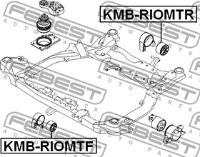 Фото 1/5 KMB-RIOMTR, KMB-RIOMTR_сайлентблок задней подушки двигателя!\ Hyundai Accent 06-10