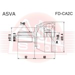 FD-CA2C, ШРУС НАРУЖНЫЙ 26X57.5X40