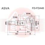 FD-FDA48, ШРУС наружный 26x57x28