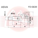 FD-GE20, ШРУС наружный (К-кт) L/R (z26 x d56 x z27)