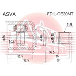 FDIL-GE20MT, ШРУС внутренний левый 33x40x26