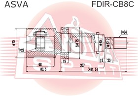 Фото 1/2 FDIRCB8C, К-кт ШРУСа внутренний FORD FOCUS CB8 2011  2 150PS POWERSHIFT