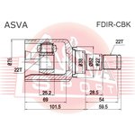 FDIR-CBK, ШРУС внутренний правый 21x38x22