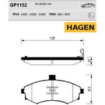 GP1152, Колодки тормозные дисковые