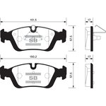 SP1388, SP1388_колодки дисковые передние!\ BMW E46 1.6-2.8/1.8D/2.0D/Z3 1.8-2.8 95