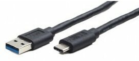 CCP-USB3-AMCM-6, Кабель; USB 3.0; вилка USB A,вилка USB C; позолота; 1,8м; черный