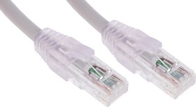 PCD-02003-0E, Cat6 Male RJ45 to Male RJ45 Ethernet Cable, U/UTP, Grey PVC Sheath, 2m