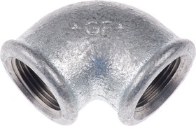 Фото 1/2 770090205, Galvanised Malleable Iron Fitting, 90° Elbow, Female BSPP 3/4in to Female BSPP 3/4in