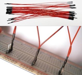 920-0194-50, Jumper Wires Qty 50 Red Daisy Chain Fem Jumper