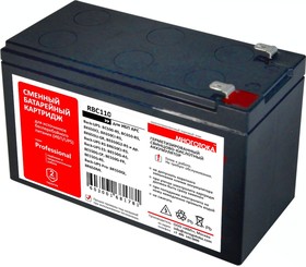 Фото 1/4 RBC110 серия Professional МНОГОТОКА - Сменный батарейный картридж для ИБП APC: 12 В, 7,2 Ач, 2,95 кг, гарантия 24 месяца
