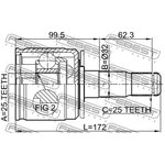 0411-V43LH, Шрус внутренний левый 25x32x25