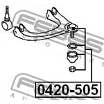 0420505, Опора шаровая MITSUBISHI ECLIPSE D32A/D38A 95-98, GALANT 92-03 ...