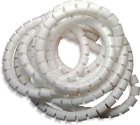 Фото 1/6 LXQ 22-2 - спиральный защитный рукав, полиэтилен, размер 22, цвет белый, длина 1 м, длина 1 м