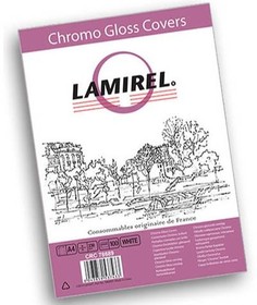 Фото 1/2 LA-7868901, Обложки Lamirel Chromolux A4, картонные, глянцевые, цвет: белый, 230г/м², 100шт