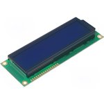 RC1602E-BIW-ESX, Дисплей: LCD, алфавитно-цифровой, STN Negative, 16x2, голубой