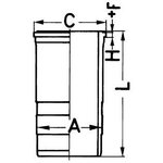 89563110, Гильза цилиндра FKM/FPM WET CYLINDER LINER MB 128