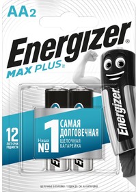 Фото 1/2 Алкалиновая Батарейка Energizer, Max Plus AA (E91) 2 шт/блист (цена за блистер)