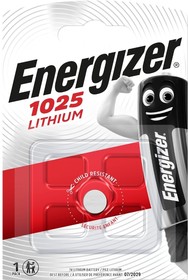 Фото 1/2 Литиевая Батарейка Energizer, Lithium CR1025 1 шт/блист