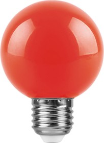 Фото 1/4 Лампа светодиодная, 3W 230V E27 красный, LB-371 25905