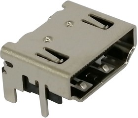 Фото 1/3 2086581001, Соединитель HDMI 19 контактов шаг 0.5 мм угловой для поверхностного монтажа 1 порт лента на катушке