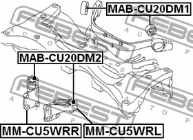 Фото 1/10 MAB-CU20DM2, САЙЛЕНТБЛОК ЗАДНЕГО ДИФФЕРЕНЦИАЛА