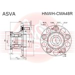 HNWH-CMA48R, Подшипник задн. ступ. К-кт [ступица]