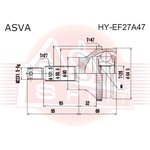 HY-EF27A47, ШРУС наружный 26x60x27