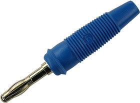 972518102, Blue Male Banana Plug, 4 mm Connector, Solder Termination, 32A, 30 V ac, 60V dc, Nickel