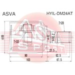 HYILDM24AT, К-кт ШРУСа внутренний HYUNDAI SORENTO/SANTA FE 2,4 AT 2WD/4WD
