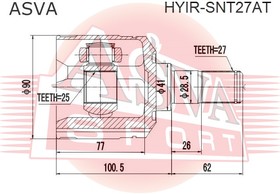 Фото 1/3 HYIR-SNT27AT, ШРУС внутренний правый 25x42x26