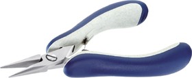 25.E6023.CRBG, 25.E Electronics Pliers, Flat Nose Pliers, 145 mm Overall, Straight Tip, 10mm Jaw, ESD