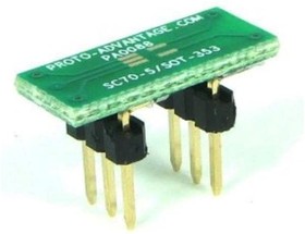 Фото 1/2 PA0088, Sockets & Adapters SC70-5 to DIP-6 SMT Adapter