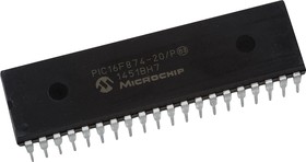 Фото 1/2 PIC16F874-20/P, 8-bit Microcontrollers - MCU 7KB 192 RAM 33 I/O