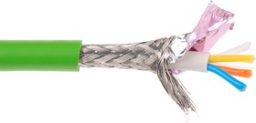 Фото 1/3 09456000142, Cat5 Ethernet Cable, SF/UTP, Green PVC Sheath, 50m