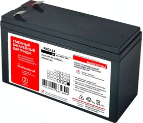 Фото 1/4 RBC114 Professional МНОГОТОКА - сменный батарейный картридж для ИБП APC: 12 В, 6 Ач, 1,45 кг, гарантия 24 месяца