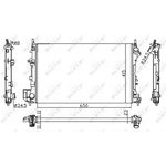 58203A, Радиатор охлаждения OPEL SIGNUM 03-, VECTRA C 02-, SAAB 9-3 02-, 9-3X 09-,