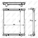 58203A, Радиатор охлаждения OPEL SIGNUM 03-, VECTRA C 02-, SAAB 9-3 02-, 9-3X 09-,