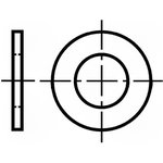 B4/BN223, Шайба, круглая, M4, D=8мм, h=0,8мм, сталь, Покрытие: цинк, DIN: 1440