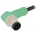 SAC-4P-M12MR/1,5-PVC, Соединительный кабель, M12, PIN: 4, угловой, 1,5м, вилка ...
