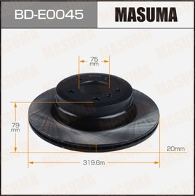 BD-E0045, Диск тормозной BMW X5 (E70, F15) 06-, X6 (E71, F16) 07- задний 319.6 x 20 Masuma