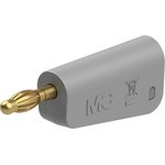 4 mm plug, screw connection, 1.0 mm², gray, 64.1041-28