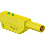 4 mm plug, solder connection, 0.75-2.5 mm², CAT II, yellow/green, 22.2654-20