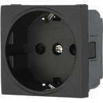 Розетка с з/к. со шторками (черн. бархат) LK45 851408-1