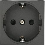 Розетка с з/к. со шторками (черн. бархат) LK45 851408-1