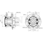HUB-20052, Ступица колеса с интегрированным подшипником